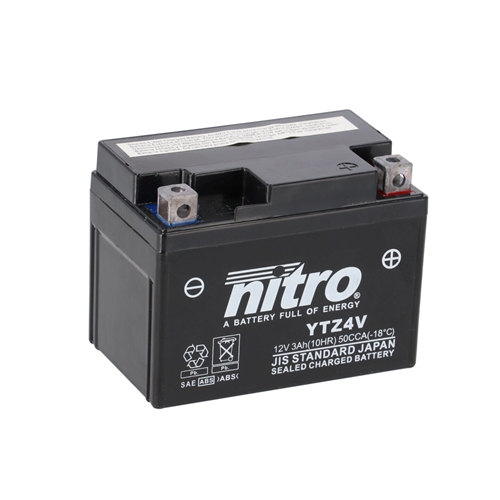 NITRO Gesloten batterij onderhoudsvrij, Batterijen moto & scooter, NTZ4V-SLA
